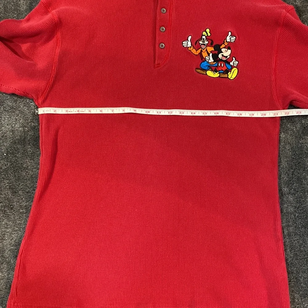 Disney Store over sized thermal embroidered Mickey and Goofy pajama‎ top medium - Picture 4 of 6